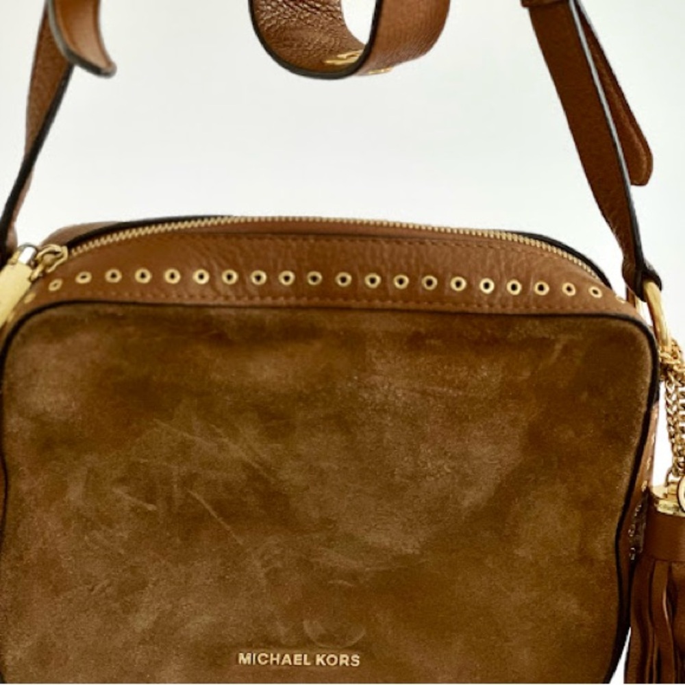 Michael Kors Brown Suede Shoulder Bag